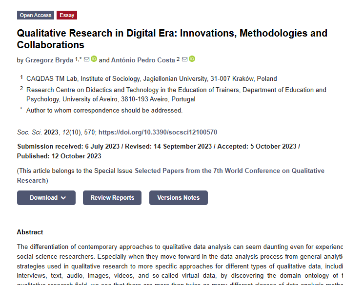 Ensayo “[Trad.] Investigación cualitativa en la era digital: innovaciones, metodologías y colaboraciones” (2023)