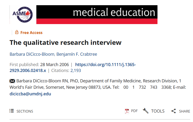 Artículo científico “[Trad.] La entrevista de investigación cualitativa” (2006)