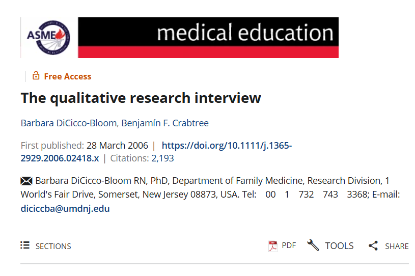 Artículo científico “[Trad.] La entrevista de investigación cualitativa” (2006)