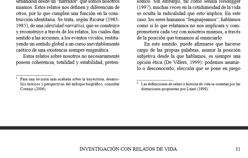 Artículo científico “La Investigación con Relatos de Vida: Pistas y Opciones del Diseño Metodológico” (2008)