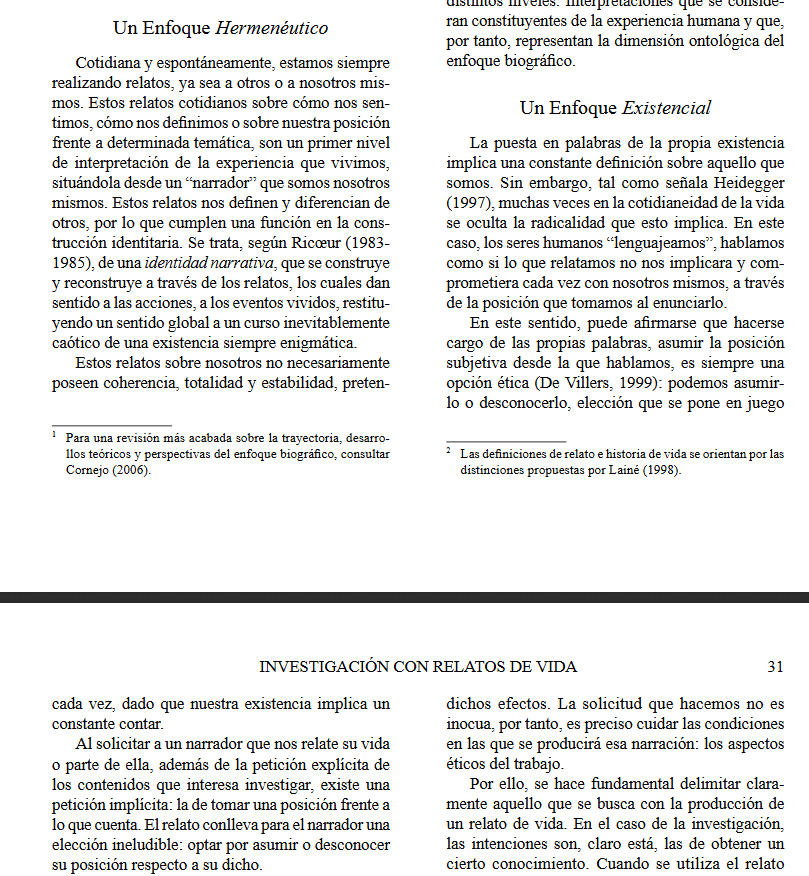 Artículo científico “La Investigación con Relatos de Vida: Pistas y Opciones del Diseño Metodológico” (2008)