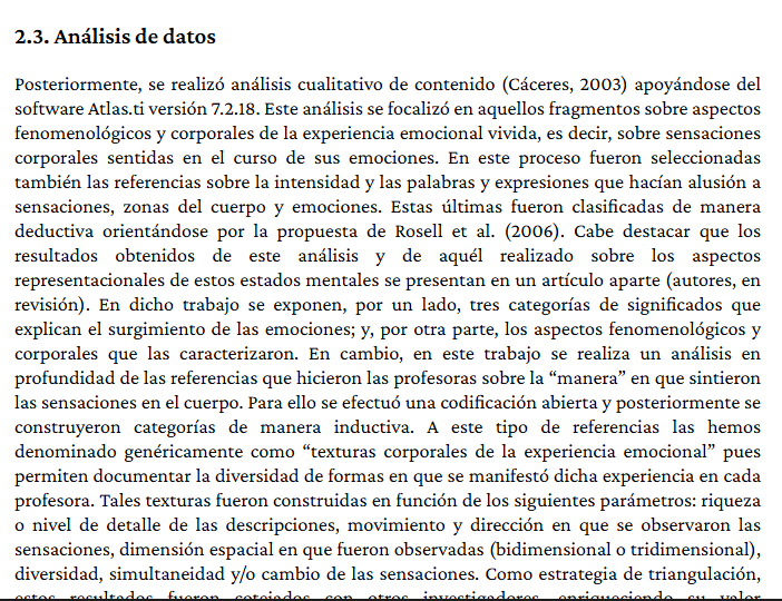 Artículo científico “Texturas corporales de la experiencia emocional de profesoras chilenas en aula” (2023)