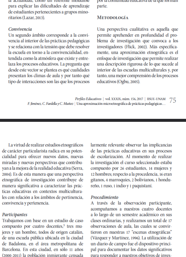 Artículo científico “Una aproximación microetnográfica de prácticas pedagógicas en escuelas multiculturales. Tensiones y desafíos en torno a la escolarización de inmigrantes y grupos minoritarios” (2017)