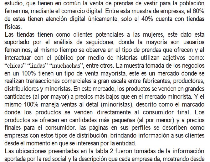 Artículo científico ‘Estrategias de marketing en redes sociales: Sector de comercio de ropa para mujer en Colombia’ (2024)