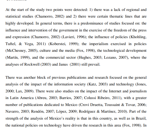 Artículo científico ‘[Trad.] Desarrollo tecnológico de los medios digitales en América Latina. Estudios de caso de emol.com, clarin.com, prensalibre.com y jornada.unam.mx’ (2012)