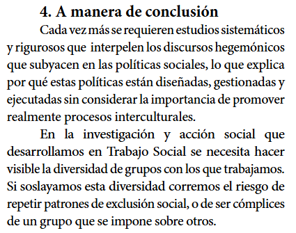 Artículo científico ‘Una mirada decolonial de las políticas sociales y la diversidad cultural: replanteamientos para el Trabajo Social’ (2014)