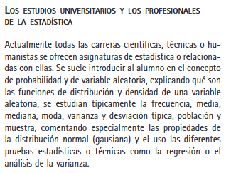 Artículo científico ‘El tratamiento numérico de la realidad. Reflexiones sobre la importancia actual de la estadística en la sociedad de la información’ (2010)