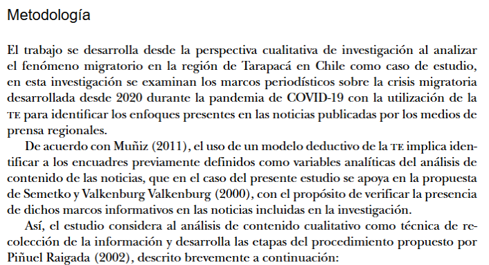 Artículo científico ‘Crisis migratoria en el norte de Chile. Encuadres informativos de la prensa regional’ (2022)