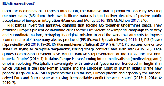Artículo científico ‘[Trad.] ¿Es posible la Europa alternativa? Contranarrativas populistas de la derecha radical sobre la integración europea.’ (2022)