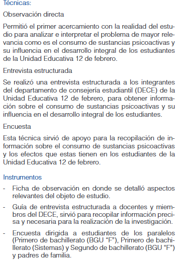 Artículo científico ‘El consumo de sustancias psicoactivas y su influencia en el desarrollo integral de los estudiantes de la Unidad Educativa 12 de Febrero de la Ciudad de Zamora.’ (2020)