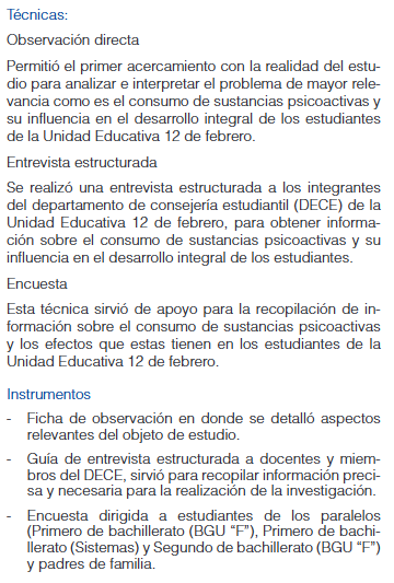 Artículo científico ‘El consumo de sustancias psicoactivas y su influencia en el desarrollo integral de los estudiantes de la Unidad Educativa 12 de Febrero de la Ciudad de Zamora.’ (2020)