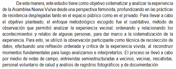 Artículo científico ‘Asamblea Nueva Vulva: Prácticas de producción de lo común durante el Estallido Social chileno.’ (2022)