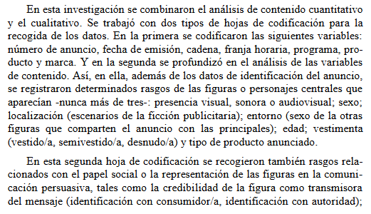 Artículo científico ‘La mujer y el hombre en la publicidad televisiva: Imágenes y estereotipos’ (2006)