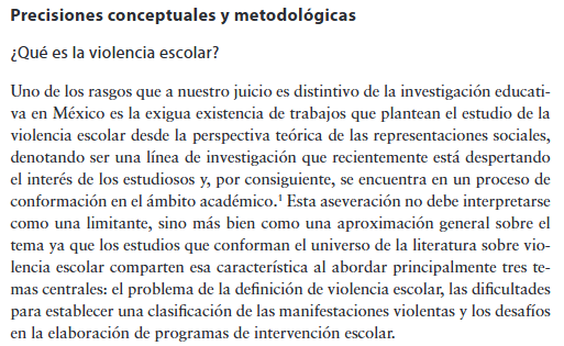 Artículo científico ‘Cuando la escuela se transforma en un infierno: Estudio sobre el contenido de las representaciones sociales de la violencia escolar en una escuela secundaria de la Ciudad de México.’ (2012)