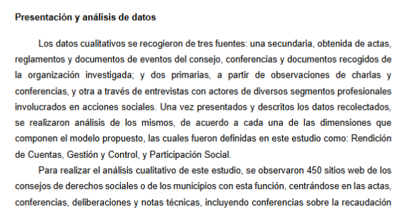 Artículo científico ‘Rendición de cuentas y participación social como determinantes del control y la gestión municipal: Un estudio cualitativo sobre fondos de derechos.’ (2023)