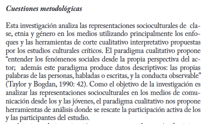 Artículo científico ‘Representación de las identidades culturales: Una propuesta de alfabetización crítica de la cultura de medios.’ (2013)