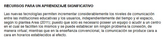 Artículo científico ‘Competencias informáticas como herramienta del aprendizaje significativo en la educación universitaria’ (2018)