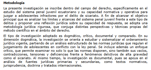 Artículo científico ‘El juzgamiento de adolescentes infractores por el delito de sicariato en el sistema de justicia ecuatoriano: Análisis jurídico de los límites y alcances de la justicia penal juvenil.’ (2025)