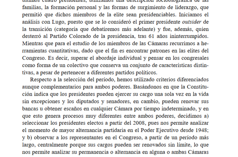 Artículo científico ‘Tradicionalismo en la elite política contemporánea de Paraguay.’ (2020)